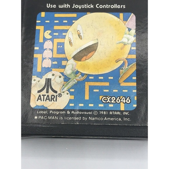 Atari 2600 Pac-Man 1981 Video Game‎ Cartridge  w/ Manual - Picture 3 of 4